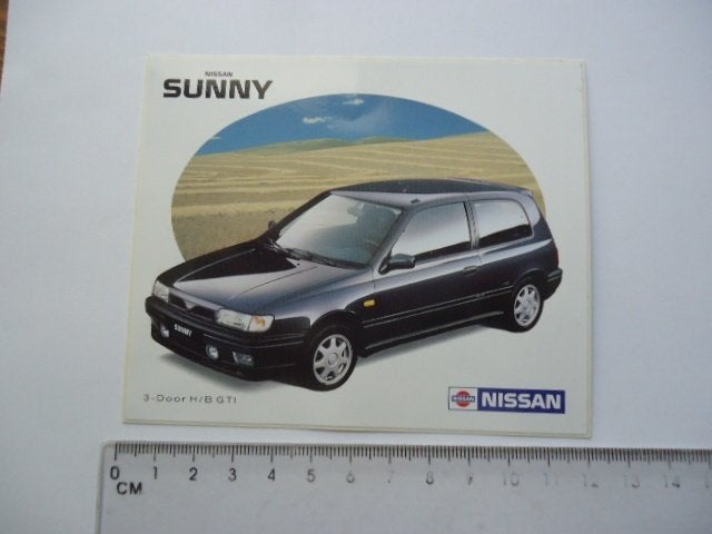 sticker oud Nissan Sunny GTI auto race oldtimer japan, Verzenden, Zo goed als nieuw, Bedrijf of Vereniging