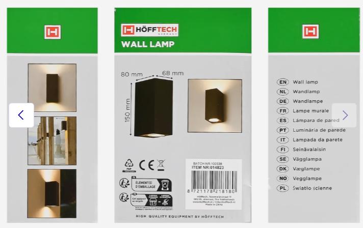 wandlamp up&down hoog waterproof IP65 - nieuw, Nieuw, Ophalen of Verzenden, Hofftech, Marguerite Yourcenarstraat