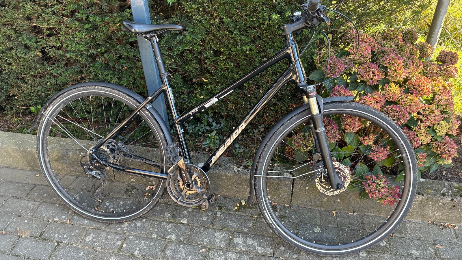 Merida Crossway XT Edition - Hybride Fiets M 51C, Gebruikt, Versnellingen, 49 tot 53 cm, Schijfrem