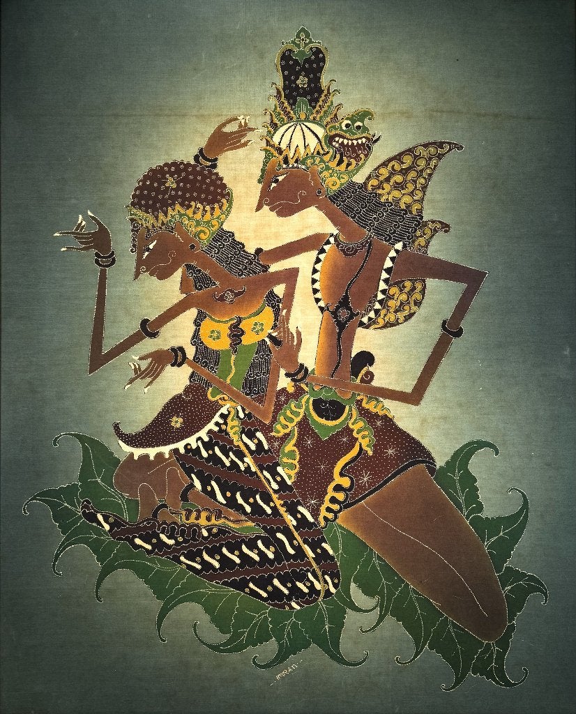 250. Batikschilderij, Djokjakarta, Java, 1983, Ophalen of Verzenden