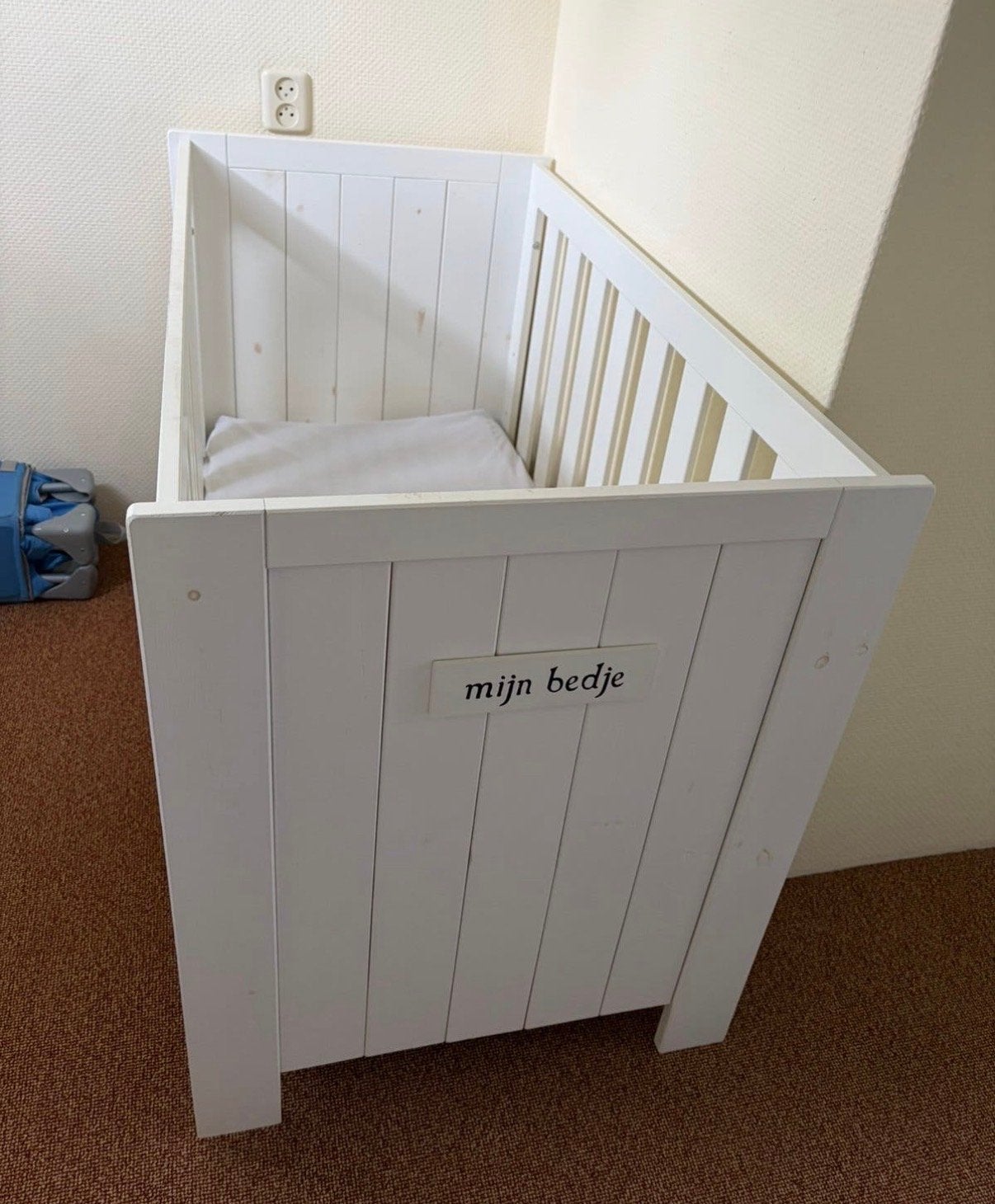 Babydump ledikant wit, Ophalen, Gebruikt, Minder dan 140 cm, Matras