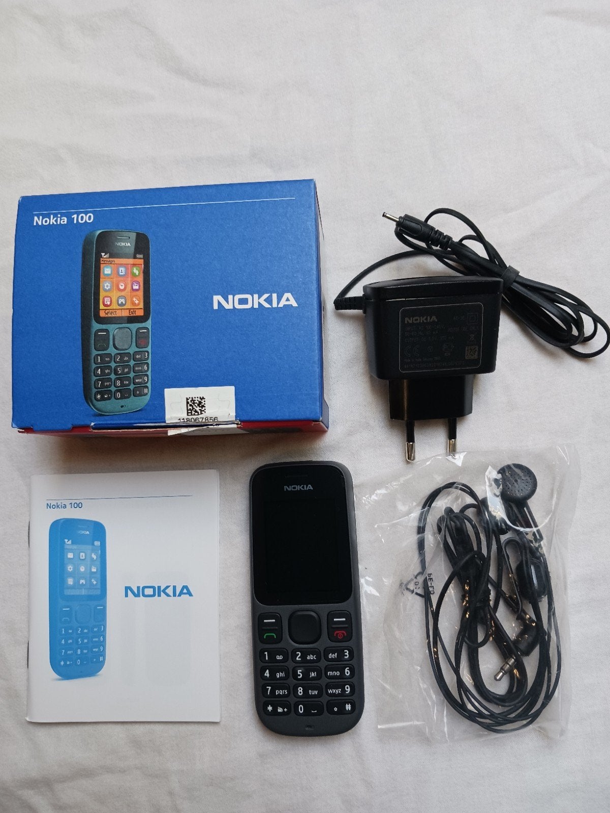 NOKIA-100 ● ORIGINEEL ● Prepaid-Telefoon ● Phantom-Black, Verzenden, Zwart, Fysiek toetsenbord, Zo goed als nieuw
