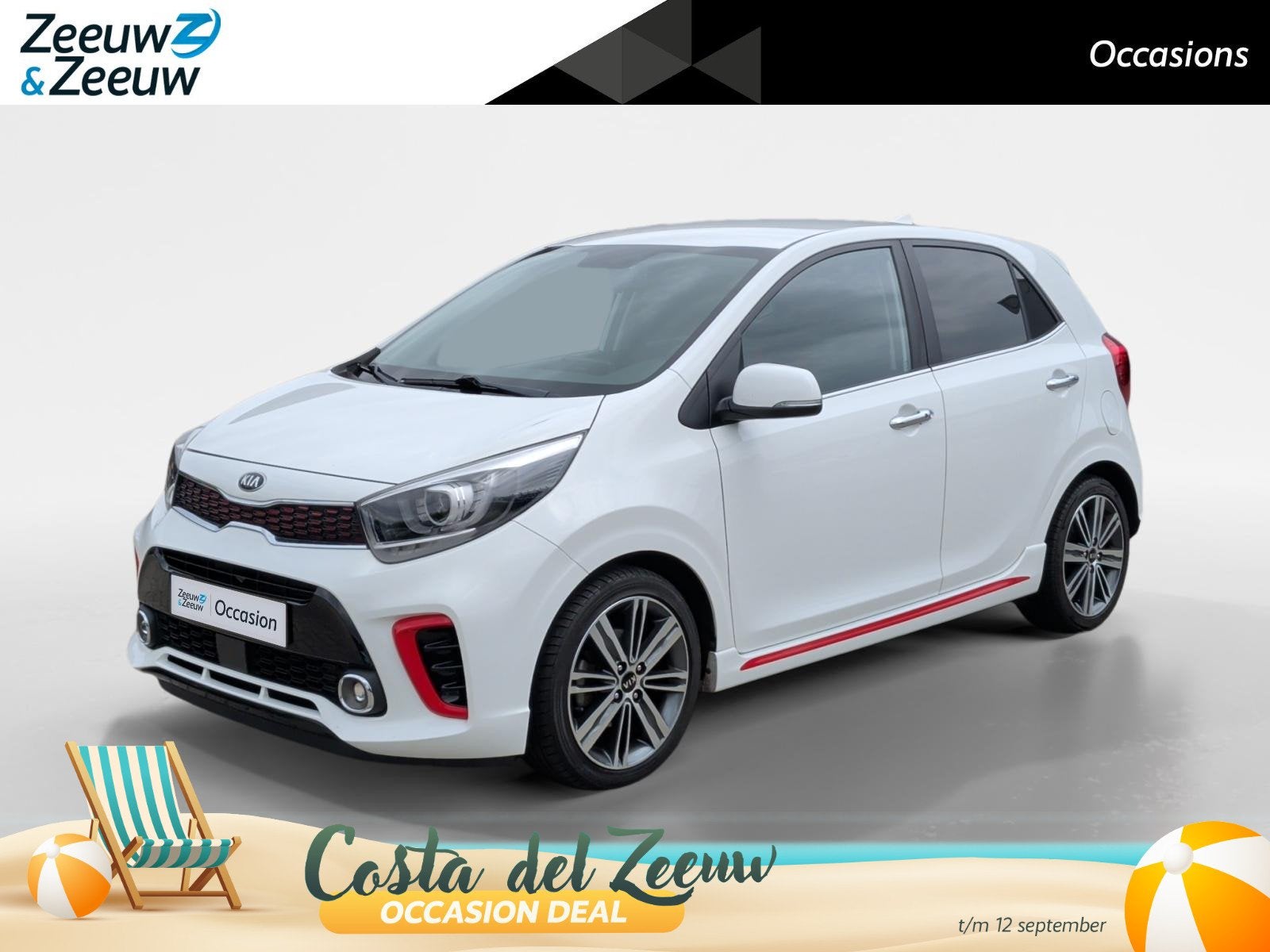 Kia Picanto 1.2 CVVT GT-Line | Vol opties | Stoelverwarming, Auto's, Voorwielaandrijving, Gebruikt, 4 cilinders, Wit