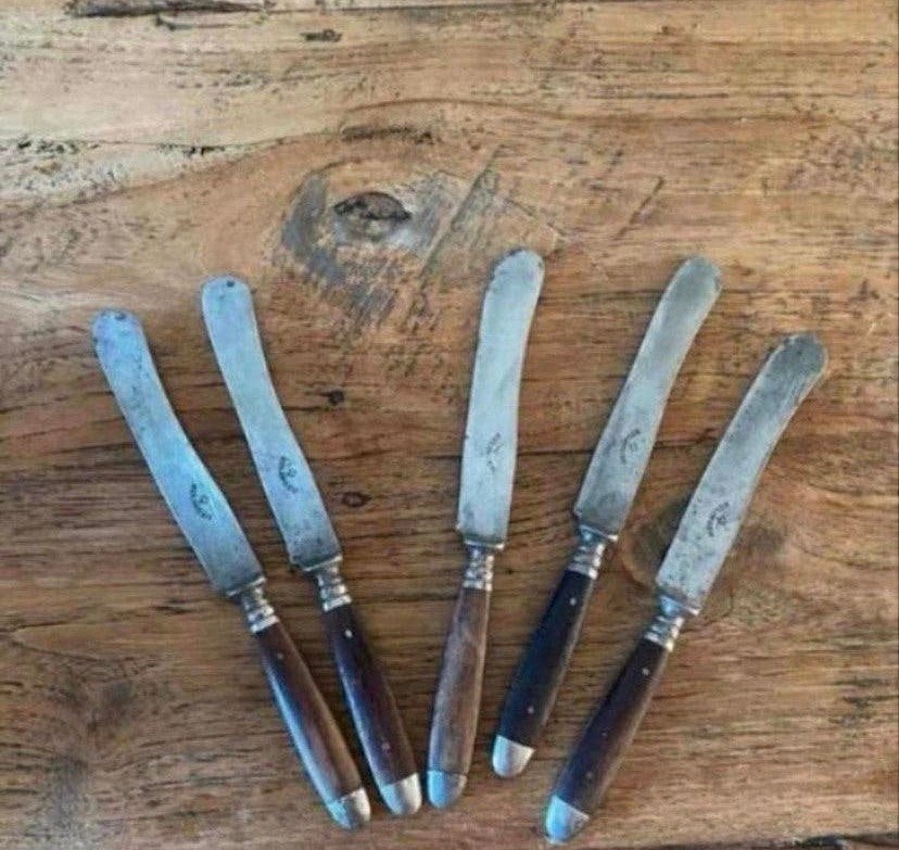 Prachtige set van 5 antieke Solingen messen, Antiek en Kunst, Ophalen of Verzenden