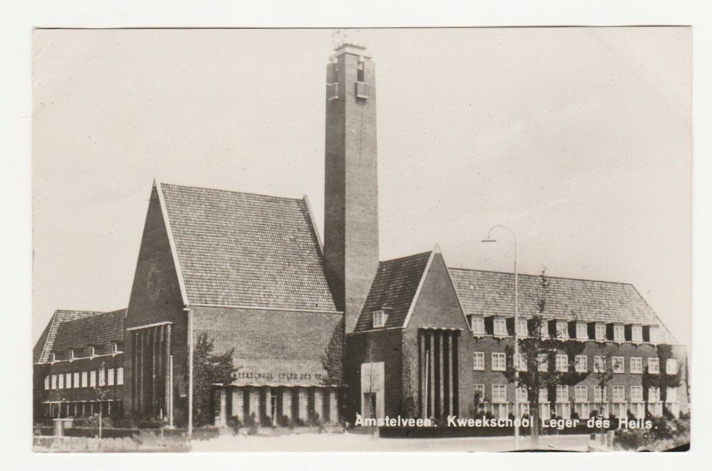 Amstelveen - Kweekschool Leger des Heils, Verzamelen, Ansichtkaarten | Nederland, Verzenden, 1940 tot 1960, Gelopen, Noord-Holland