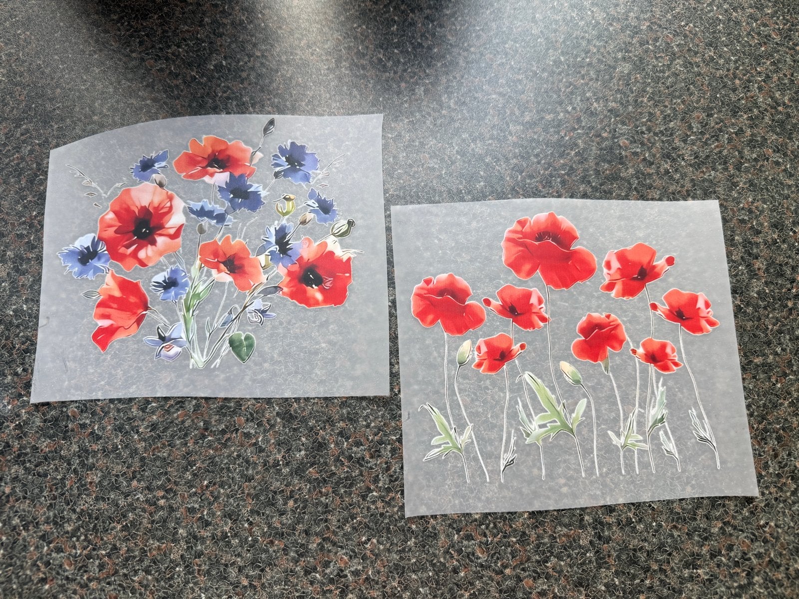 DTF Transfers per stuk - Klaprozen en Korenbloemen, Ophalen of Verzenden, Nieuw, Overige applicaties