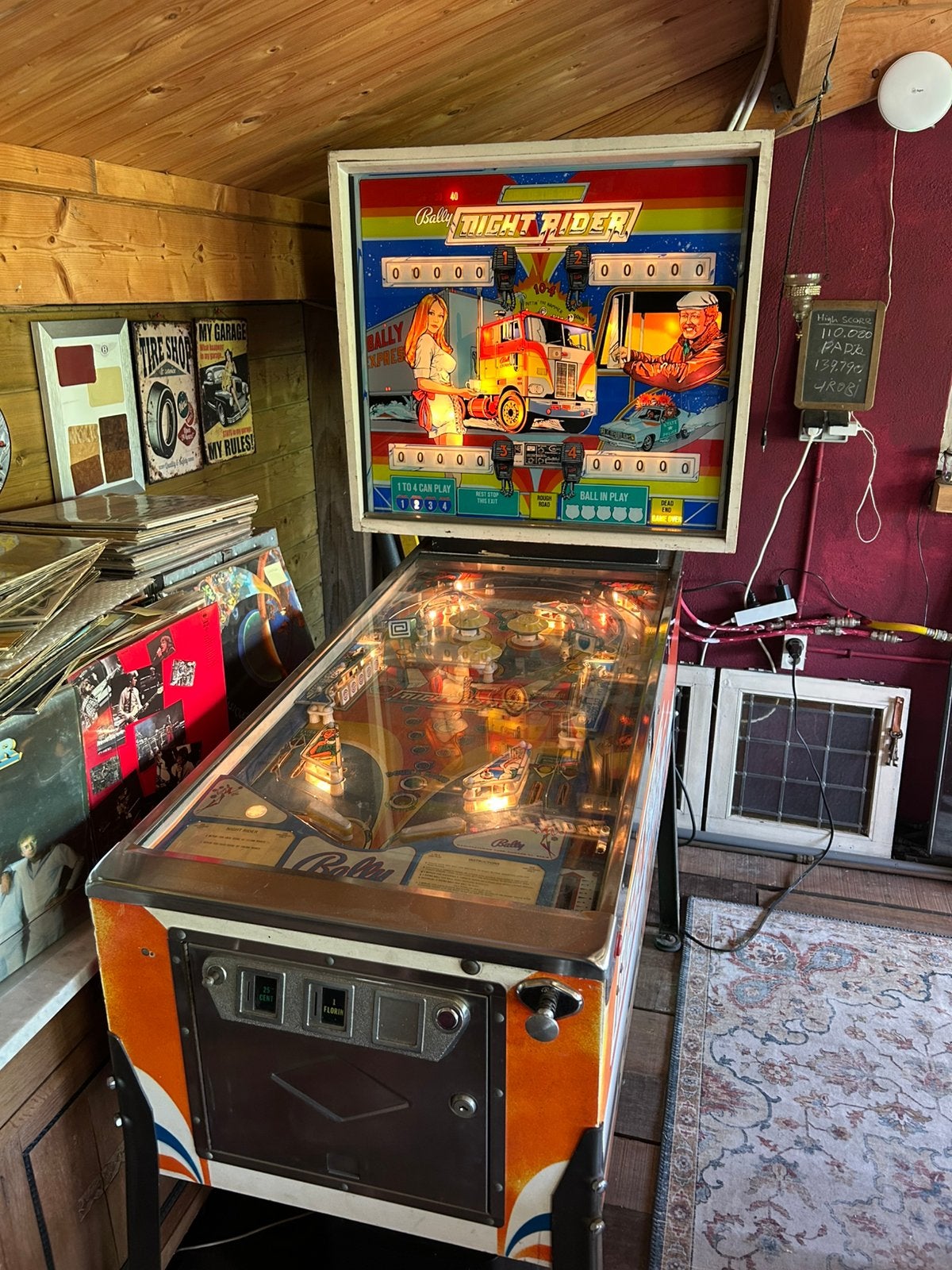 Flipperkast Nightrider van Bally, Ophalen, Gebruikt, Mechanisch, Bally