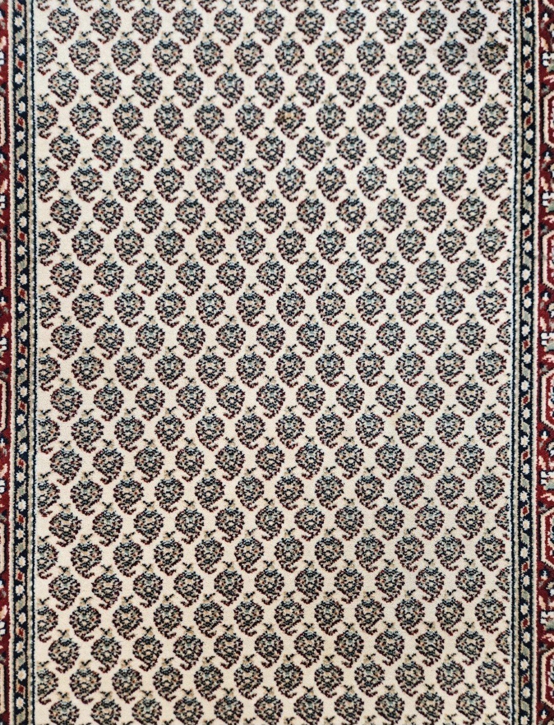 Vintage Perzisch wol vloerkleed Mir design rood 91x164cm, Blauw, Klassiek, Oosters, Www.hypepopup.nl, Zo goed als nieuw