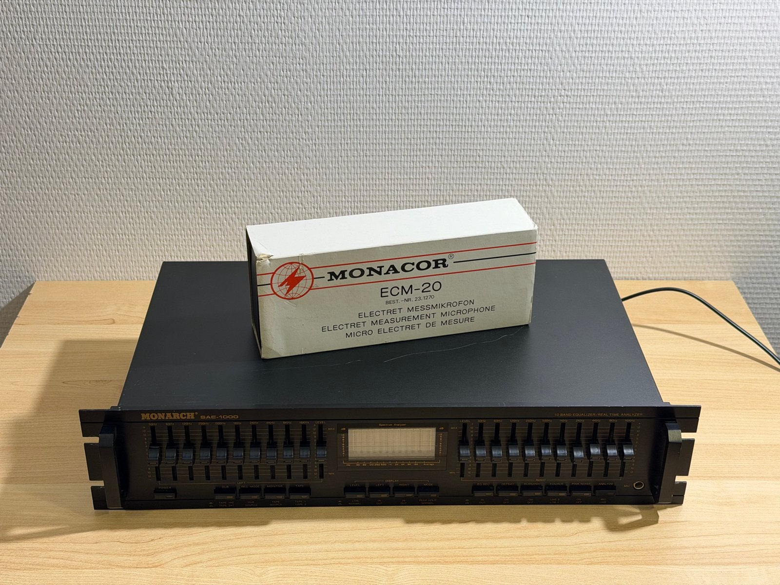 Monarch / Monacor SAE-1000 Equalizer / Spectrum analyser, Ophalen, Gebruikt, Audio