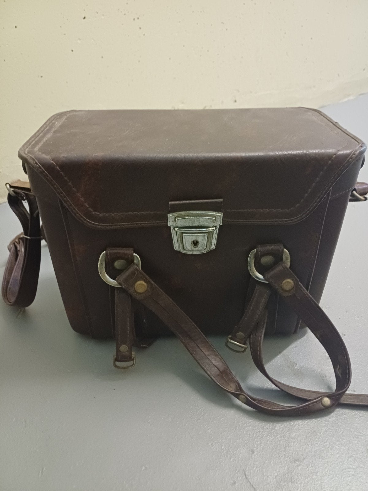 Vintage Minami cameratas - Bruin leer, Made in Japan, Audio, Tv en Foto, Fotografie | Fototassen, Overige merken, Gebruikt, Schoudertas