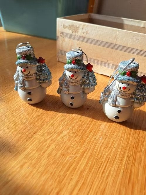 Set van 3 sneeuwpoppen h, Diversen, Onbekend, Ophalen of Verzenden, Zo goed als nieuw, Losse verkoop
