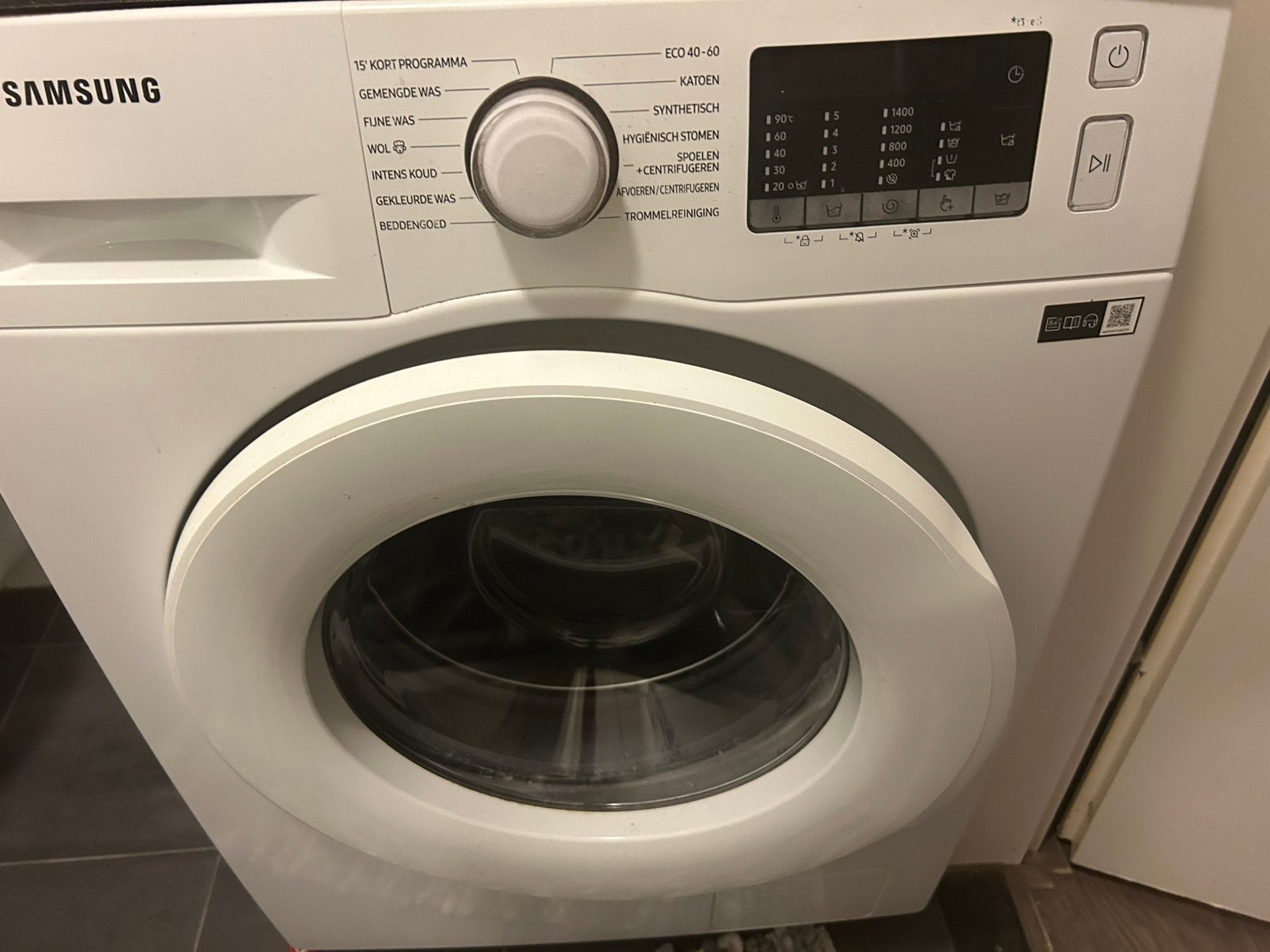 Samsung EcoBubble Wasmachine – Energieklasse B, Ophalen, Zo goed als nieuw, 85 tot 90 cm, 1200 tot 1600 toeren