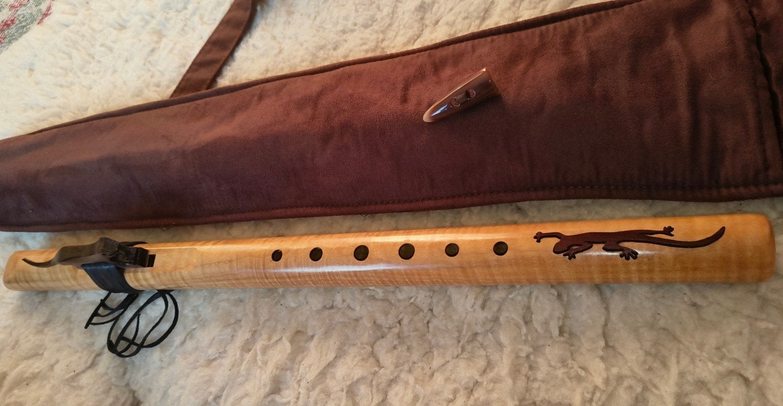 High Spirits Signature Flute in F# (Odell Borg) - Essenhout, Ophalen of Verzenden, Zo goed als nieuw, Houtblazer, Met koffer of draagtas