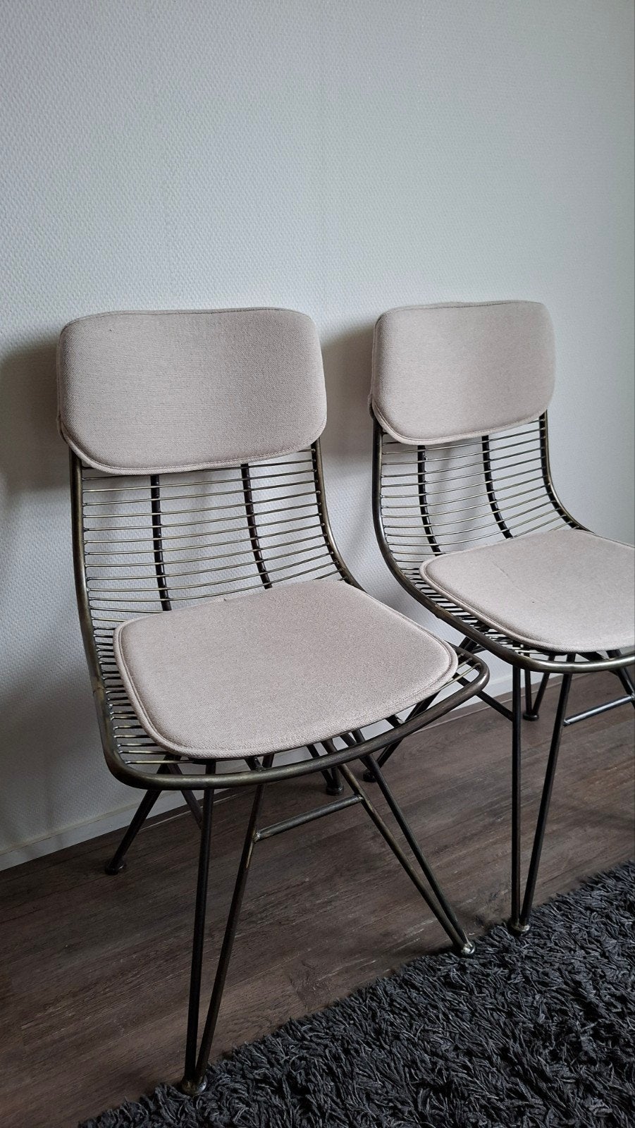 2 metalen stoelen met hk living kussentjes, Ophalen, Overige kleuren, Twee