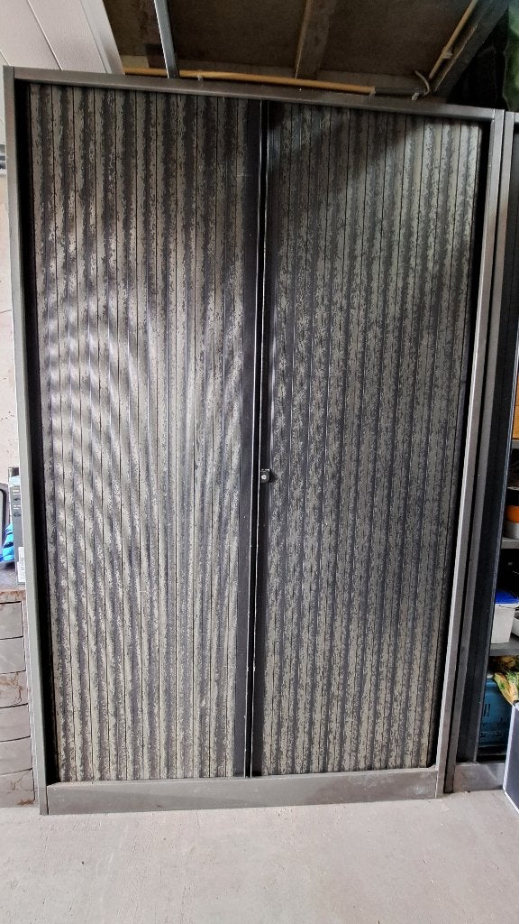 Stalen archiefkast met roldeuren => SNEL OPHALEN, Ophalen, Gebruikt, 100 tot 150 cm, Metaal