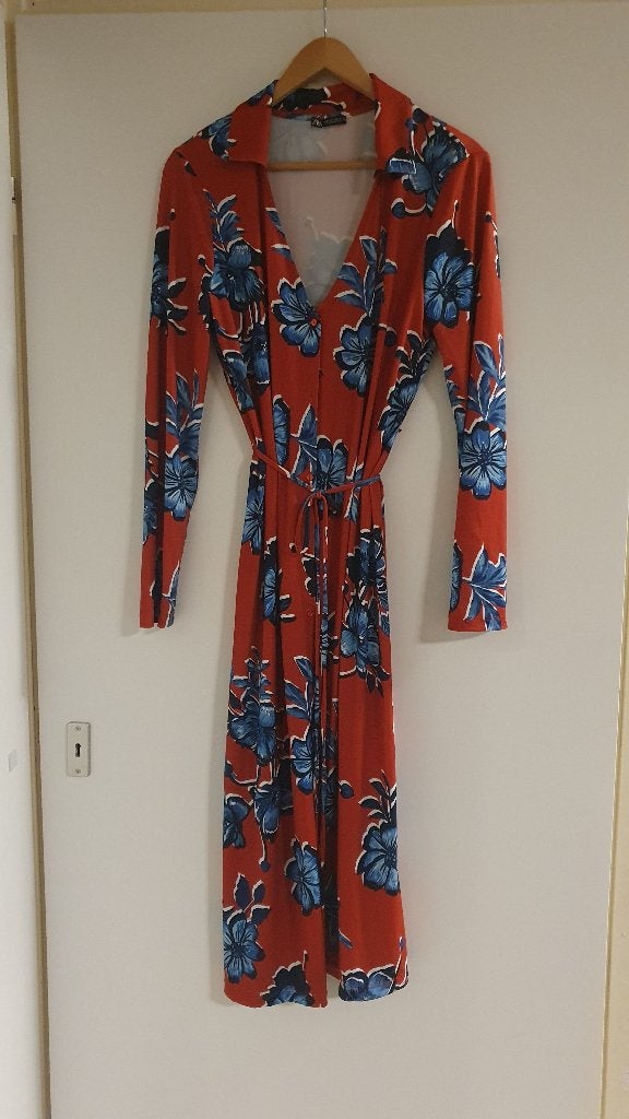 jurk, Ophalen, Meerkleurig, Zara, Maat 42/44 (L)