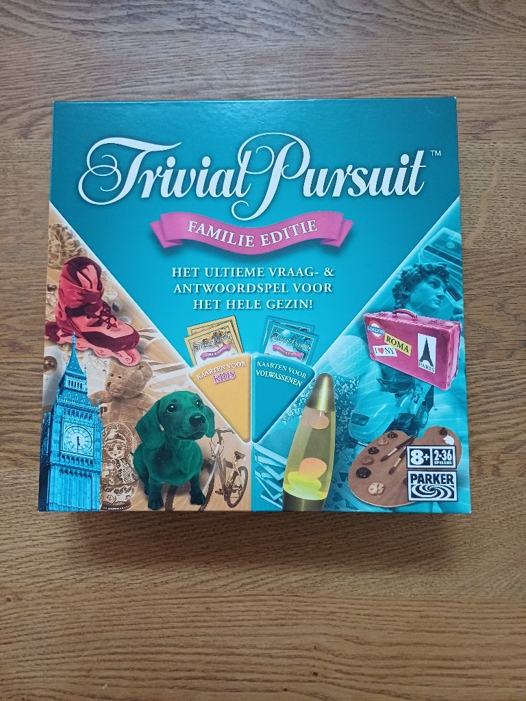 Trivial Pursuit Familie Editie, Hobby en Vrije tijd, Een of twee spelers, Ophalen of Verzenden, Zo goed als nieuw, Parker