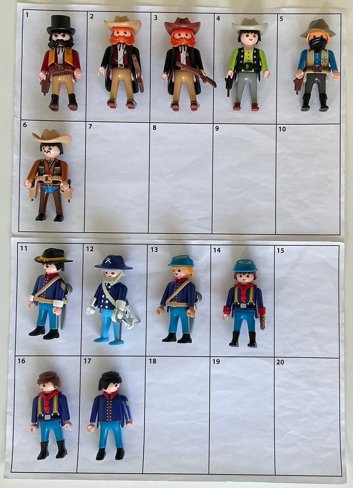 Playmobil cowboys en soldaten, Ophalen of Verzenden, Gebruikt, Losse onderdelen, Figuren