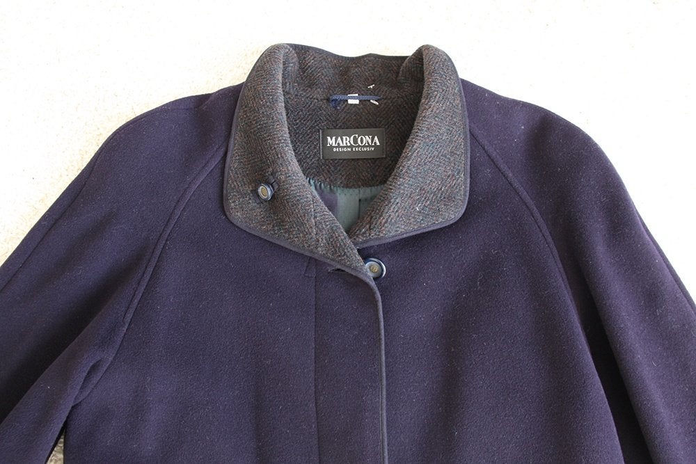 Zeer Mooie Marcona Jas 2 100% Cashmere & Wol (Maat 40) €40,-, Maat 38/40 (M), Blauw, Ophalen of Verzenden, Zo goed als nieuw