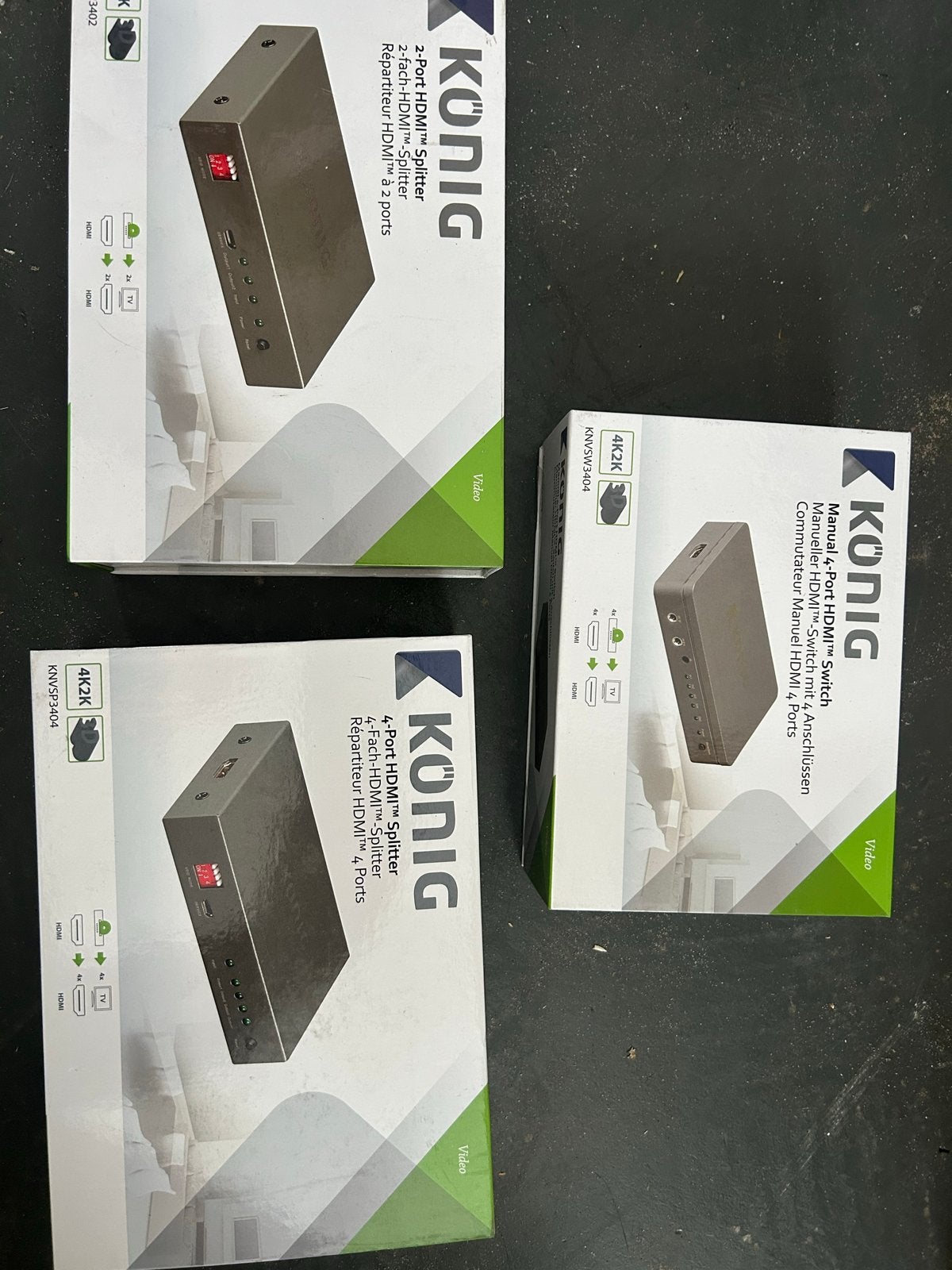 König HDMI Splitter en Switch (2-poorts en 4-poorts), Audio, Tv en Foto, Ophalen of Verzenden, Nieuw, Minder dan 2 meter, HDMI-kabel