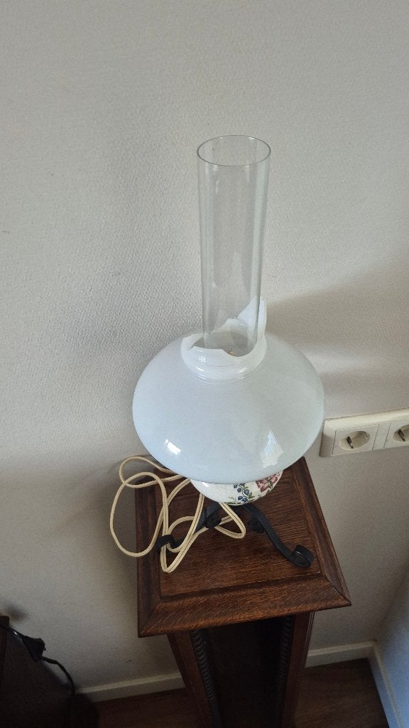 Vintage elektrische olielamp, Antiek en Kunst, Ophalen of Verzenden