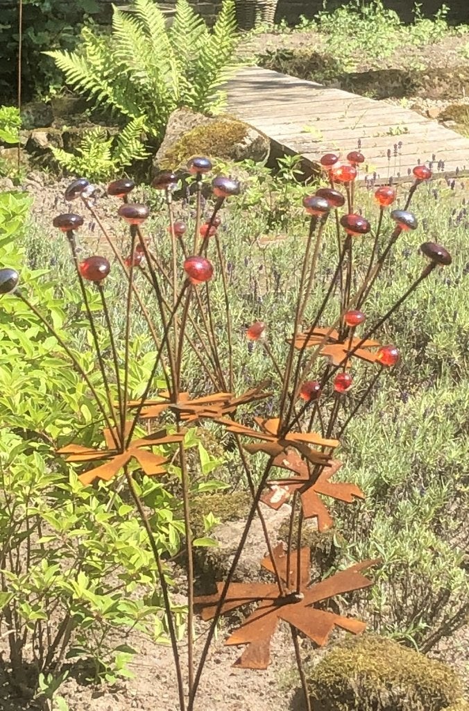 Cortenstaal bloem rood, Ophalen of Verzenden, Nieuw