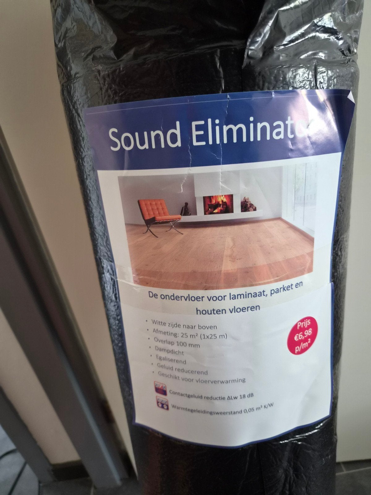 Sound Eliminator ondervloer voor laminaat en parket, Ophalen, Kunststof, Overige typen, Nieuw
