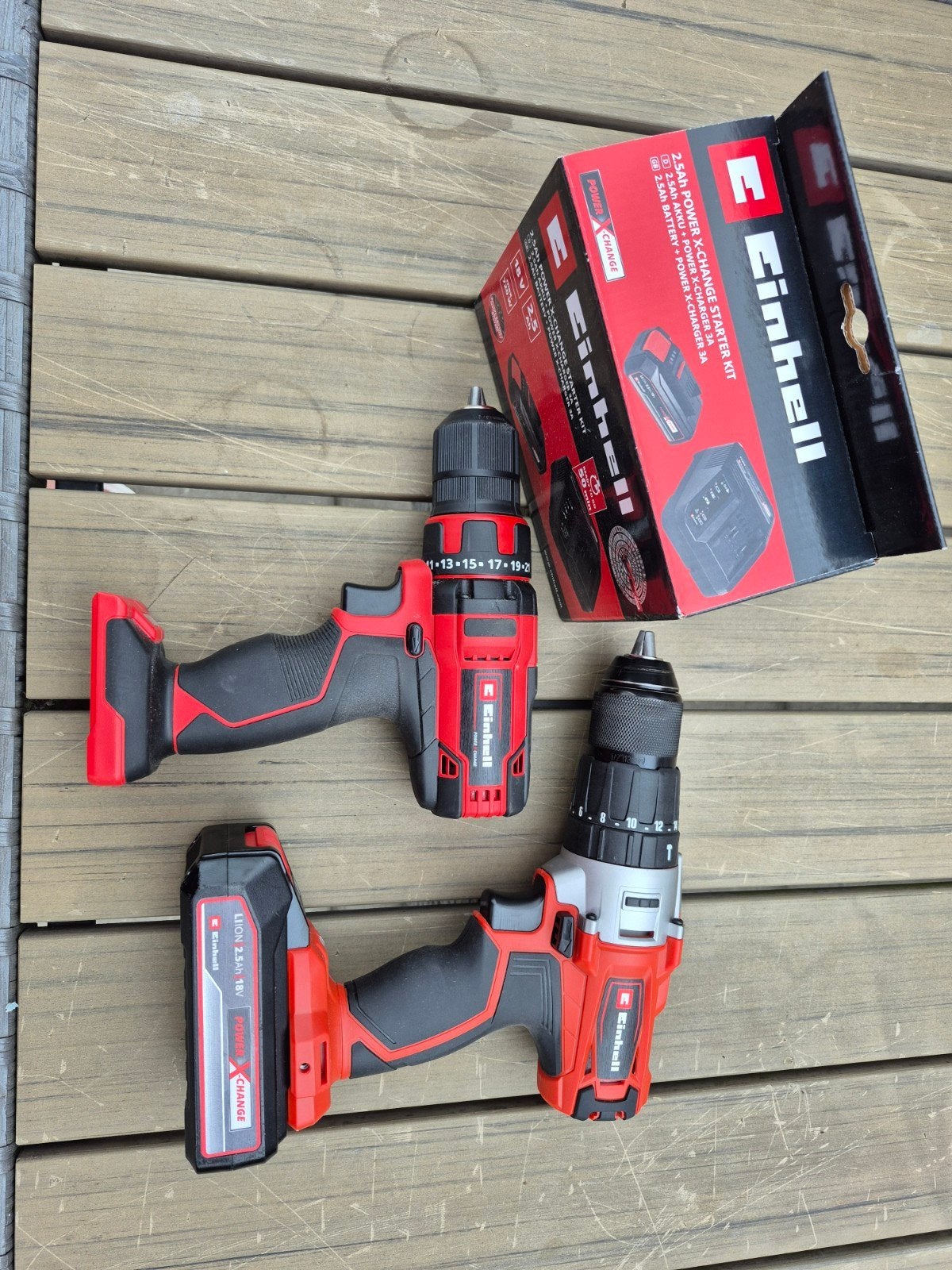 Einhell Accuboormachine met 2.5Ah Power X-Change Starter Kit, Doe-het-zelf en Verbouw, Gereedschap | Boormachines, Zo goed als nieuw