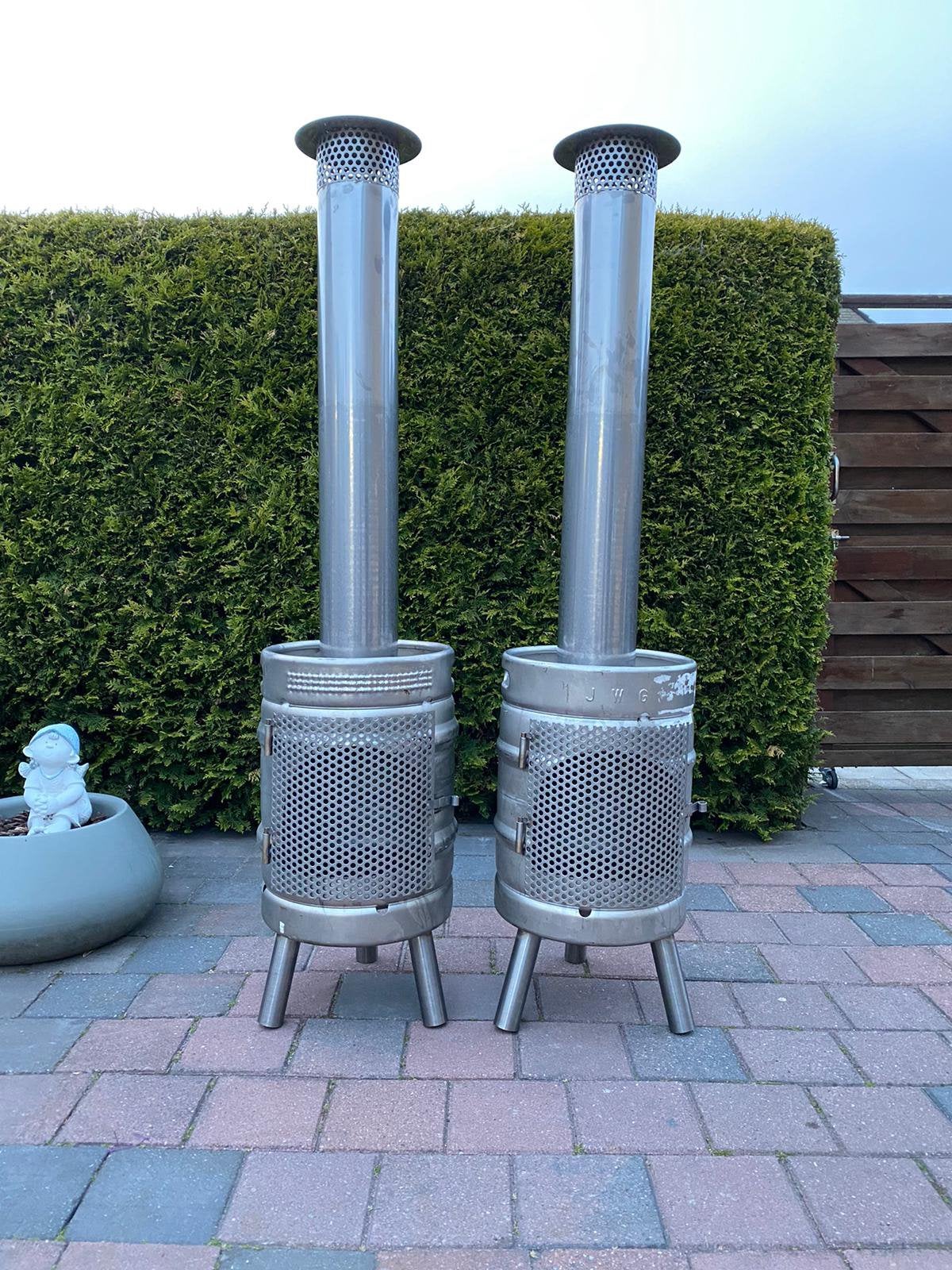 Bierfustkachel rvs kachel tuinhaard terraskachel buitenhaard, Ophalen of Verzenden, Nieuw
