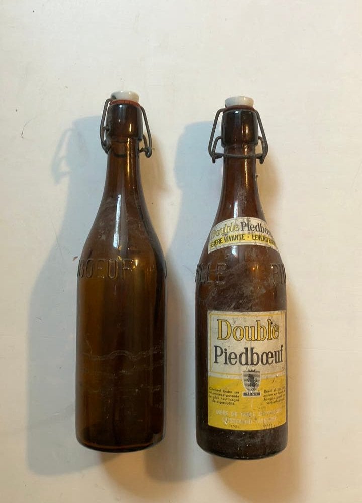 Vintage 2 x beugelfles PIEDBOEUF, Antiek en Kunst, Ophalen