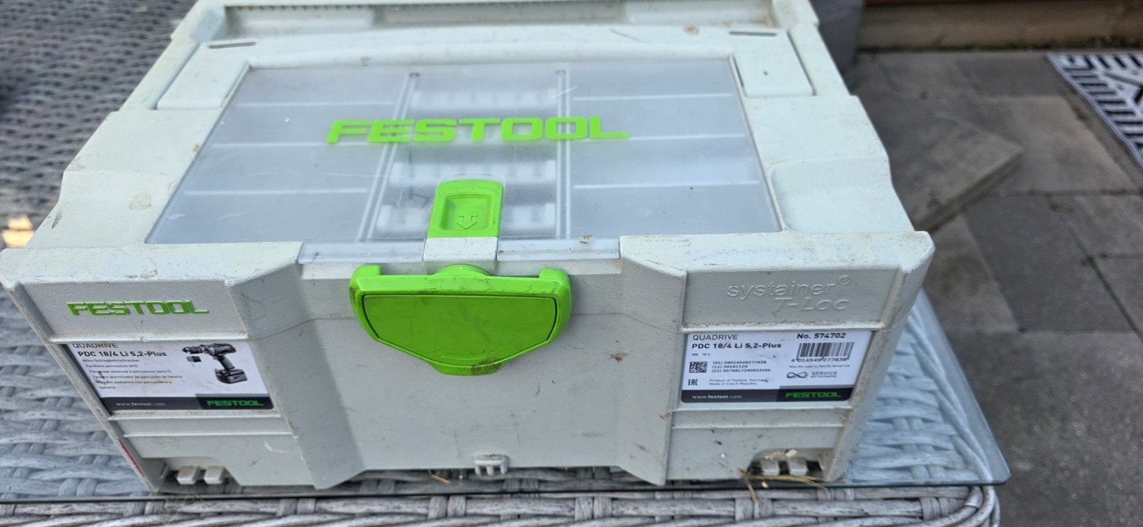 Festool PDC 18/4 Li 5,2-Plus QUADRIVE Boor-/Schroefmachine, Ophalen, Gebruikt, 600 watt of meer, Klopboormechanisme