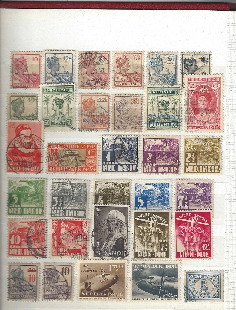 Nederlands-Indië, postzegels Koninklijk Huis, Verzamelen, Koninklijk Huis en Royalty, Verzenden, Gebruikt, Nederland, Postzegel(s) of Munt(en)