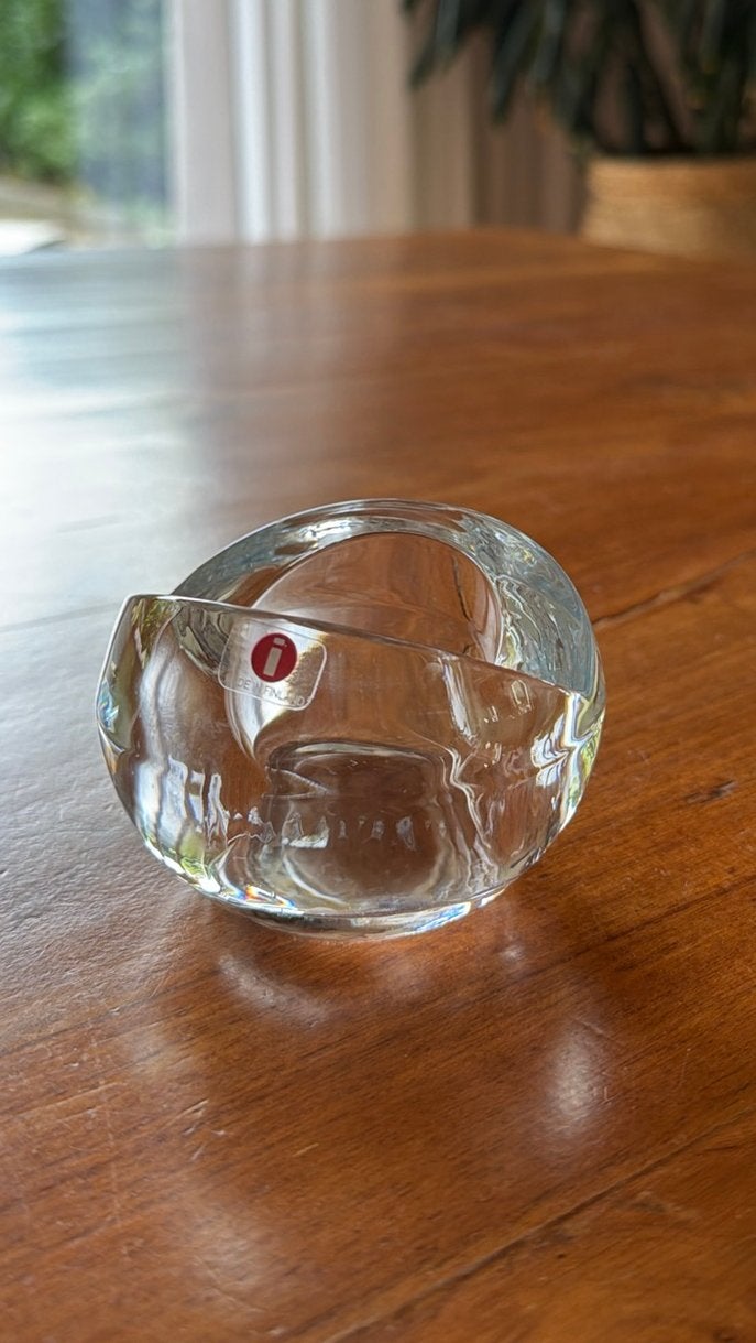 Iittala Silmu waxinelichthouder, Ophalen of Verzenden, Glas, Waxinelichthouder, Iittala
