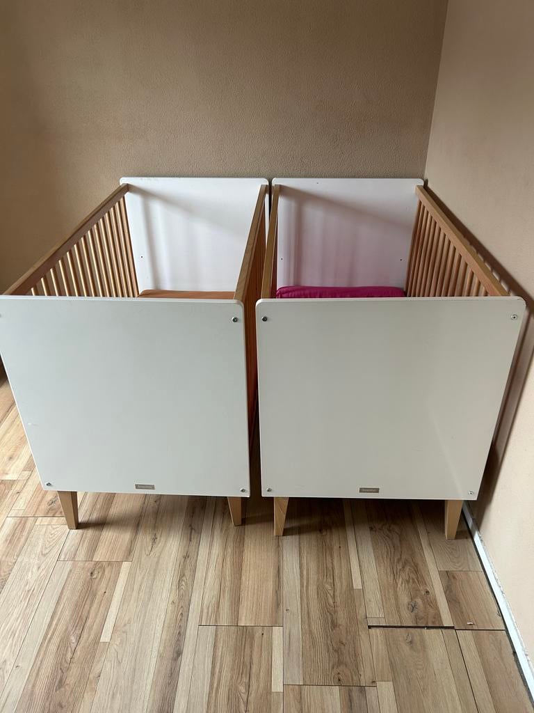 Bopita babykamer tweeling - 2 ledikantjes en commode, Ophalen, Gebruikt, Jongetje of Meisje