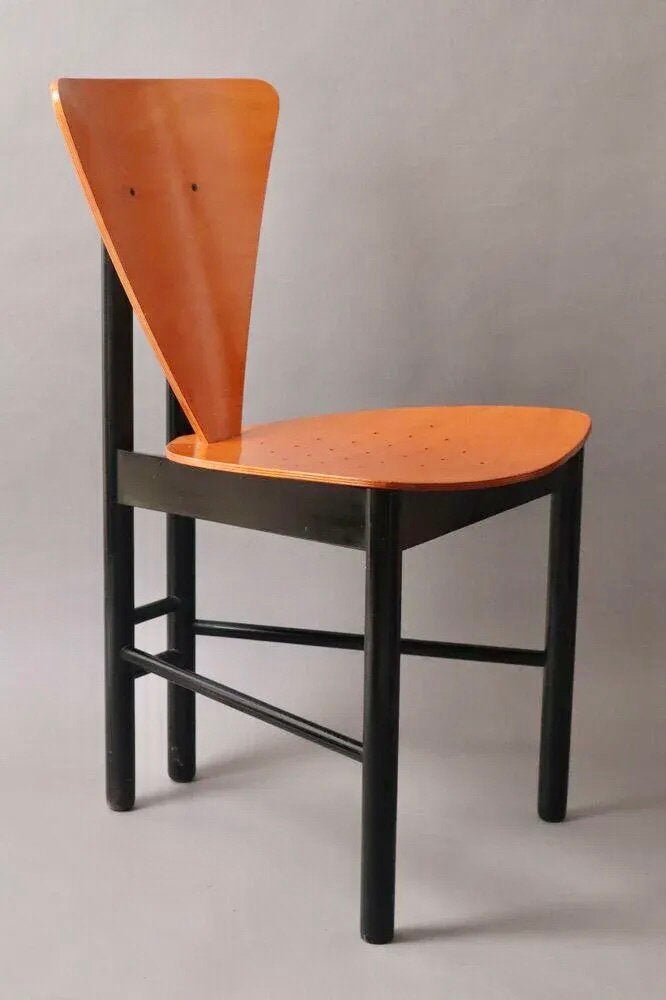 Set [4] unieke Italiaanse Vintage MCM Design stoelen, Ophalen, Gebruikt, Bruin, A