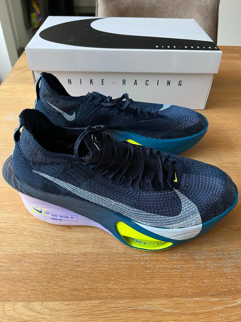 Nike Air Zoom Alphafly Next% 3 Hardloopschoenen - Maat 46, Blauw, Overige maten, Ophalen of Verzenden, Zo goed als nieuw