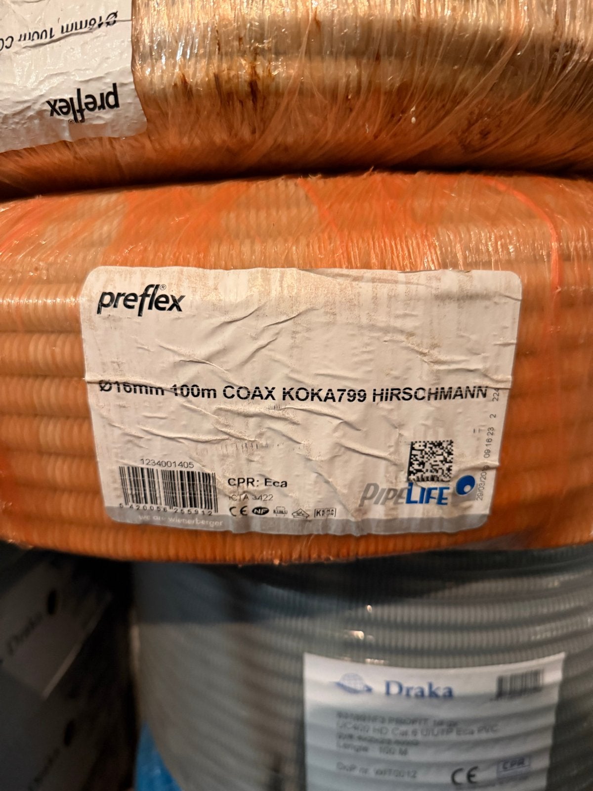Preflex COAX KOKA799 Hirschmann kabel 16mm 100m, Ophalen of Verzenden, Nieuw, Overige merken, Kabel of Snoer