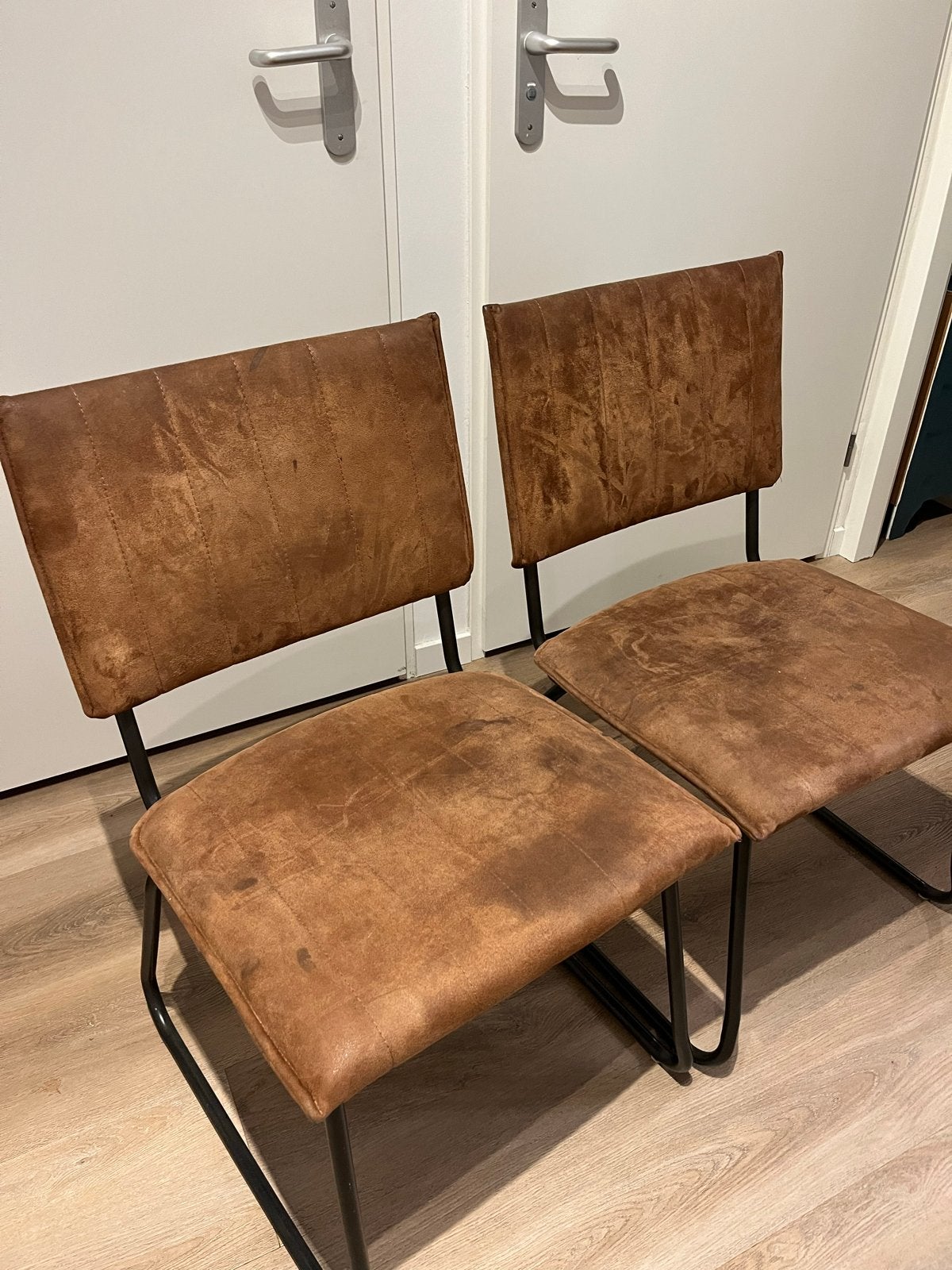 Eetkamerstoelen 2, Ophalen, Gebruikt, Twee, Bruin