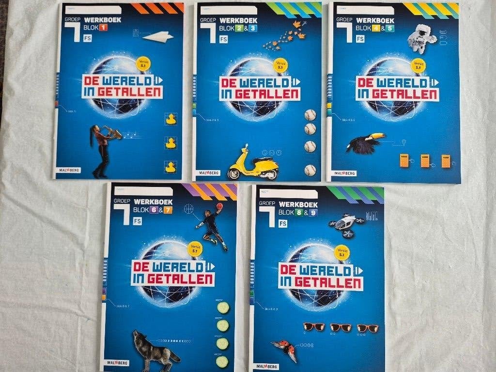 De Wereld in Getallen versie 5.1 werkboeken – Groep 7 / 7FS, Boeken, Ophalen of Verzenden, Nieuw, Overige niveaus, Overige vakken