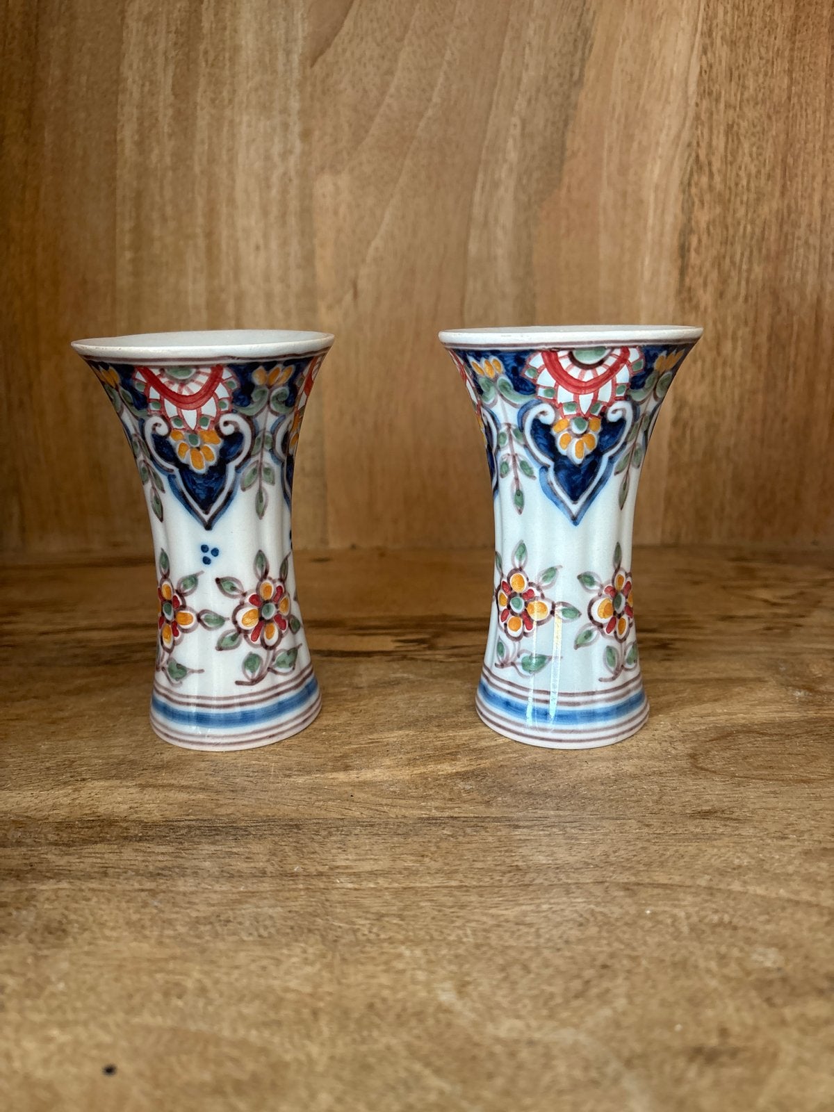 Set van 2 handgeschilderde miniatuur vazen, Ophalen of Verzenden