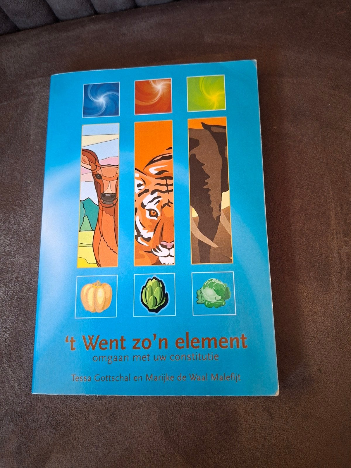 Boek: 't Went zo'n element - Omgaan met uw constitutie, Ophalen of Verzenden, Zo goed als nieuw, Kruiden en Alternatief, Tessa Gottschal en Marijke de Waal Malefijt