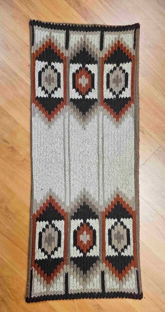 Vloerkleed geometrisch patroon 100/40 cm, Minder dan 50 cm, Gebruikt, 100 tot 150 cm, Etten-Leur