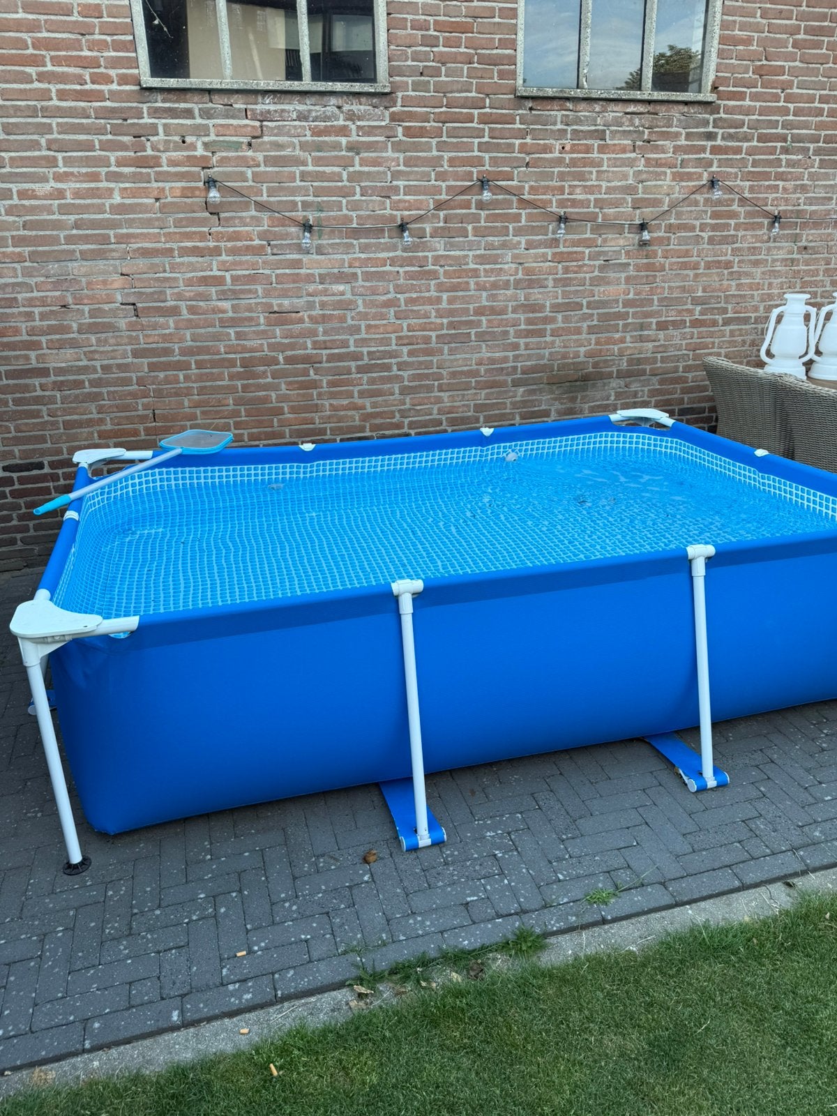 Zwembad conpleet, Ophalen, Zo goed als nieuw, Opzetzwembad, Rechthoekig