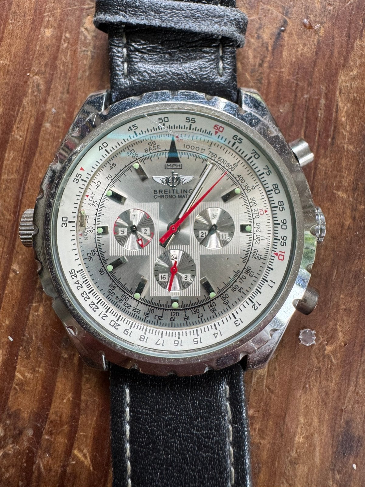 2 namaak Breitling horloges - Lopen niet, Gebruikt, Zilver, Overige thema's, Overige typen