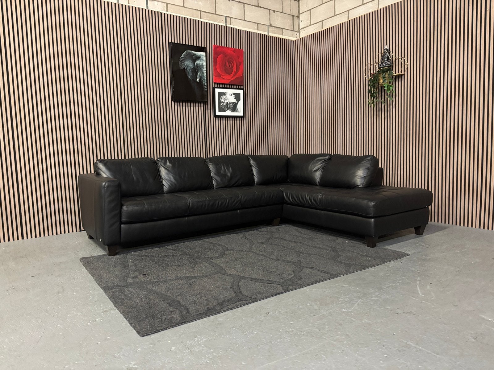 GRATIS LEVERING Natuzzi Hoekbank Leer 295x220 GEREINIGD