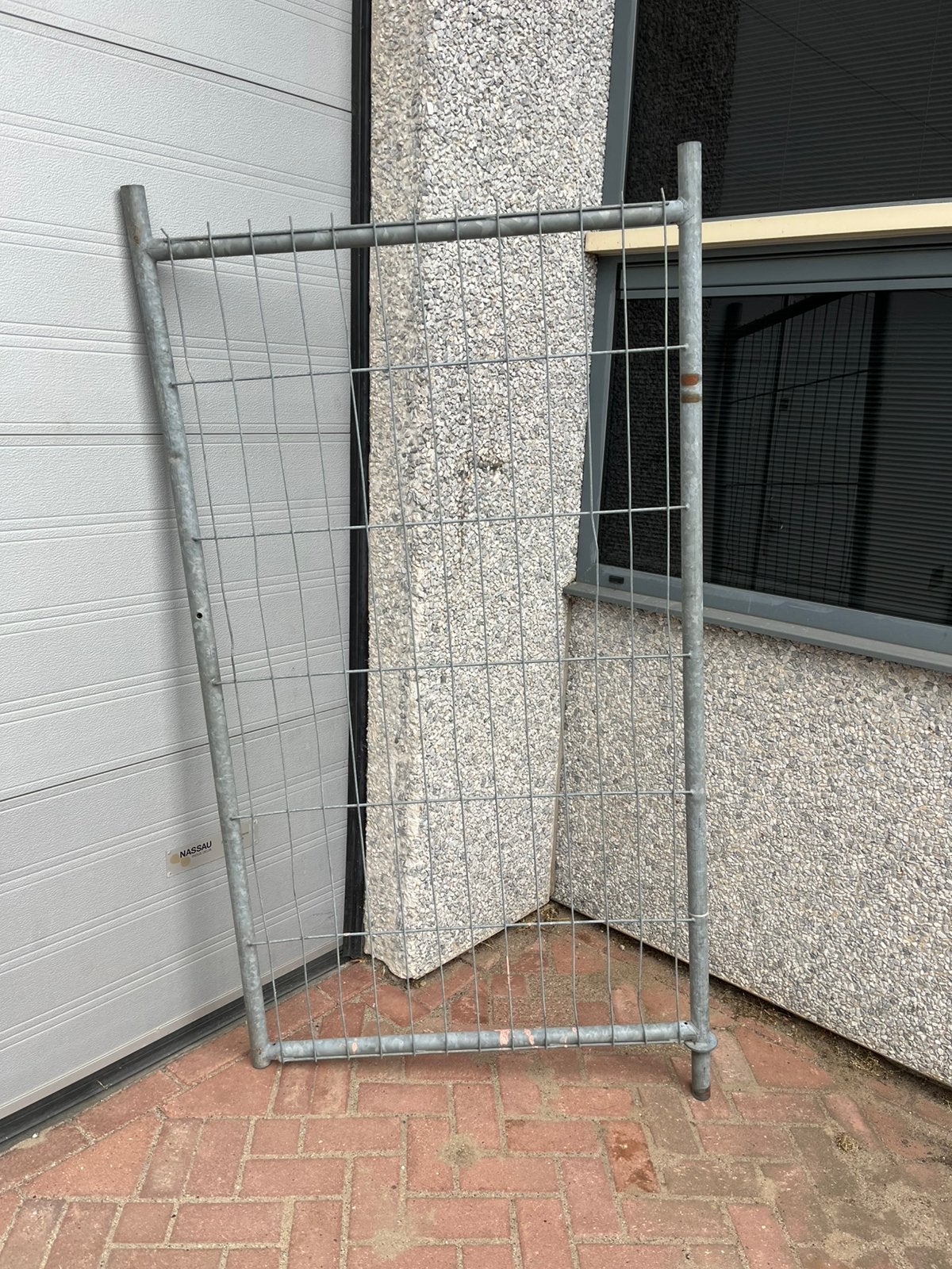 Poort voor bouwhekken looppoort, Ophalen, Gebruikt