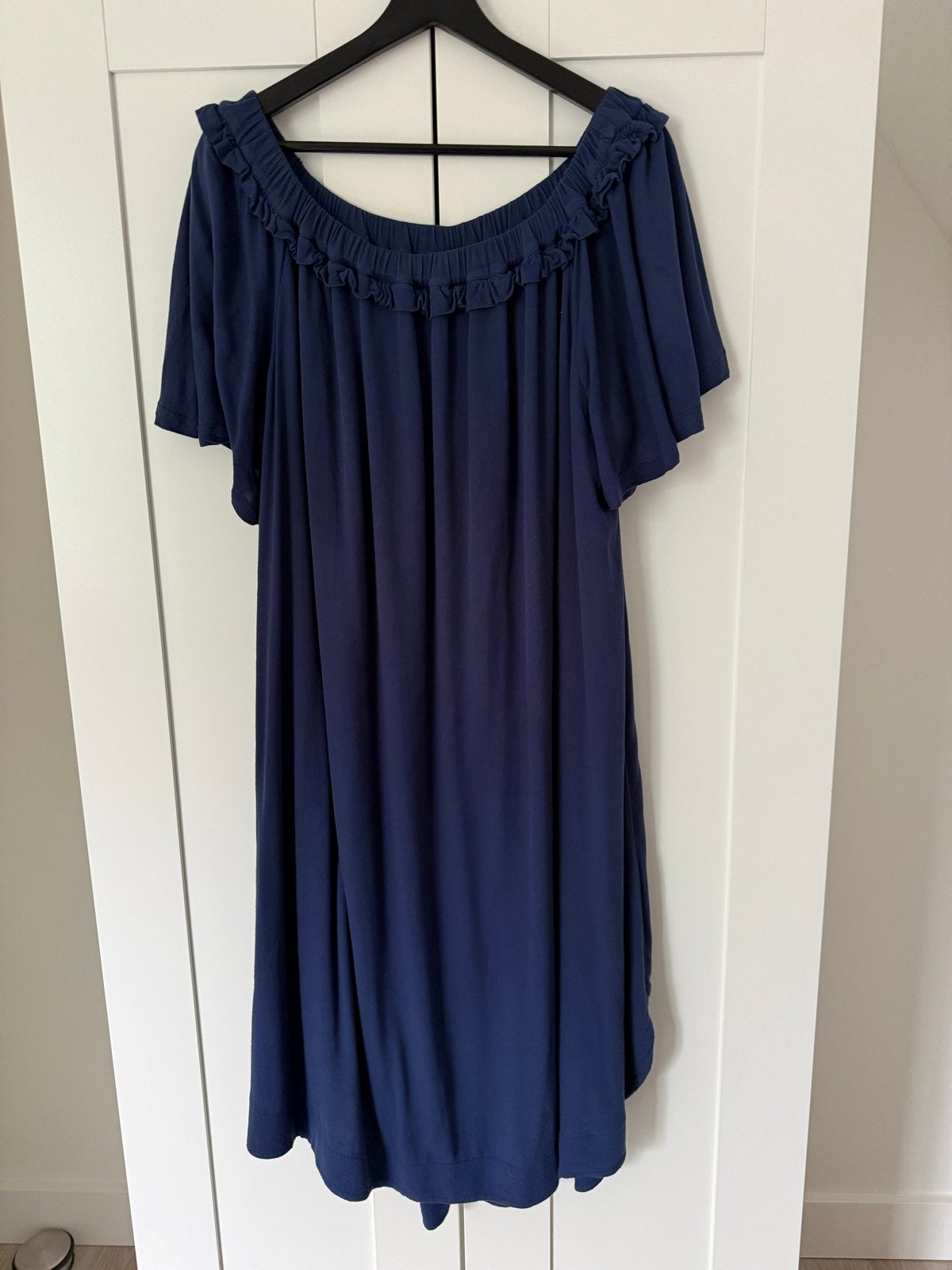 Mat jurk maat L 48, Kleding | Dames, Ophalen of Verzenden, Gedragen, Blauw
