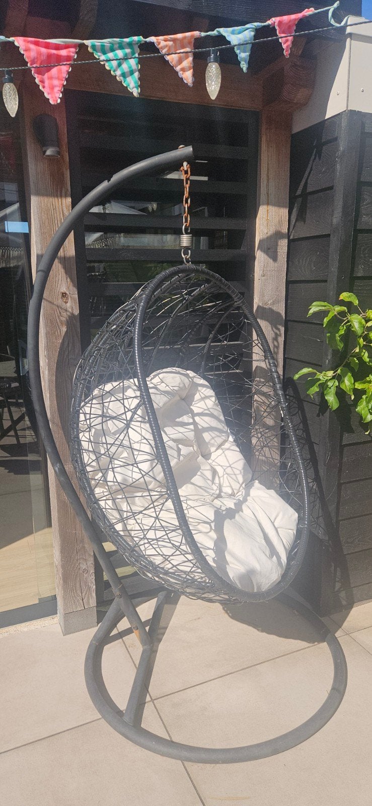 Egg hangstoel, Tuin en Terras, Tuinstoelen, Ophalen, Gebruikt