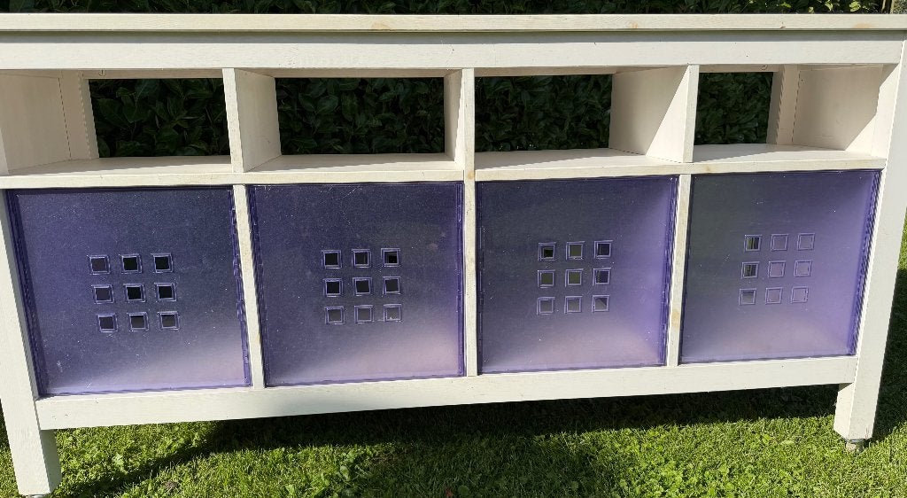 Ikea schoenenkast op zwenkwielen met losse bakken, Ophalen, Gebruikt, 150 tot 200 cm, 3 of 4 laden