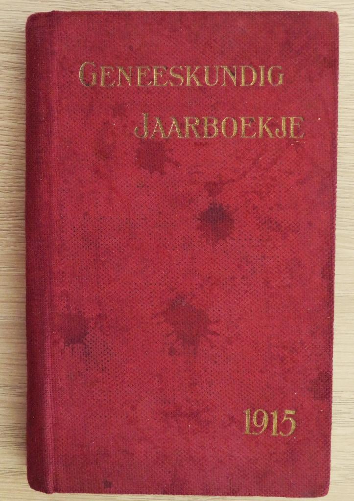 Geneeskundig Jaarboekje voor Nederland ( antiek, 1915 ), Antiek en Kunst, Ophalen of Verzenden